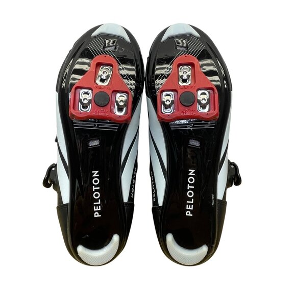Peloton Black & Red Cycling Shoes With Adhesive & Buckle Closure Size M10.5/W12 - Picture 9 of 10